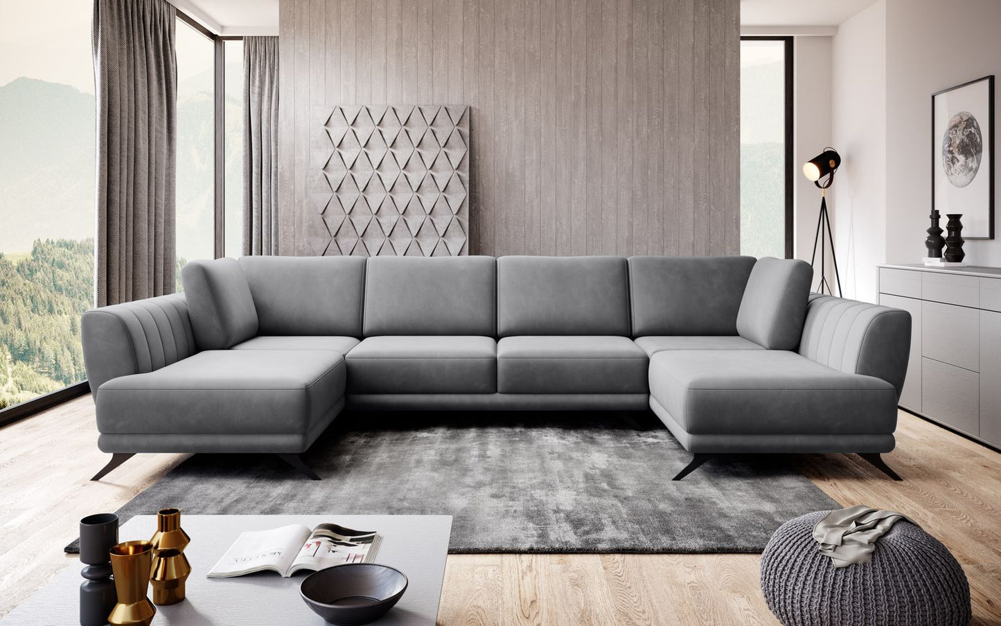 Corner Sleeper Sofa Larco 13 | size: Width: 362cm, Height: 90cm, Depth: 191cm | color: Sola | image: 1 | variant: 1014687