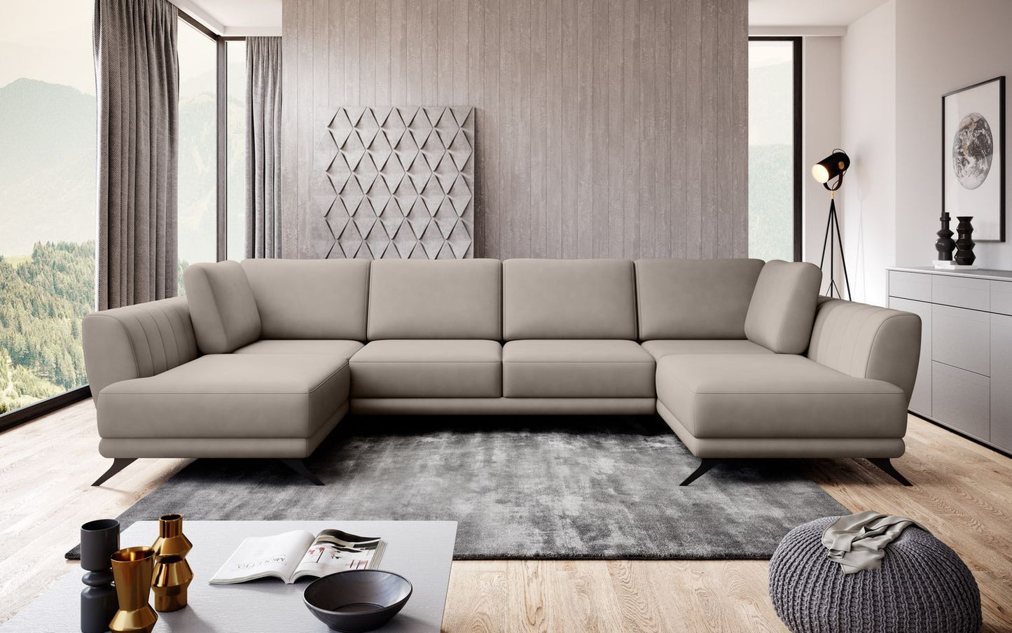 Corner Sleeper Sofa Larco 14 | size: Width: 362cm, Height: 90cm, Depth: 191cm | color: Poco | image: 1 | variant: 1014688