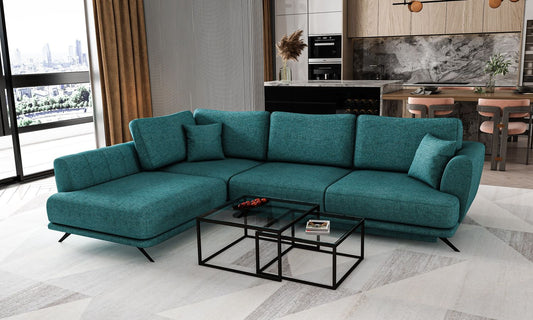 Corner Sleeper Sofa Larde 33 | size: Width: 276cm, Height: 90cm, Depth: 191cm | color: Borneo | image: 1 | variant: 1014848