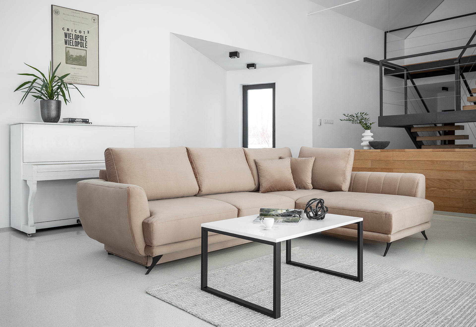 Corner Sleeper Sofa Larde 65 | size: Width: 276cm, Height: 90cm, Depth: 191cm | color: Loco | image: 1 | variant: 1014880