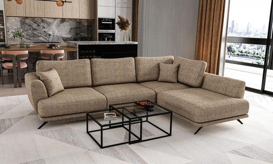 Corner Sleeper Sofa Larde 66 | size: Width: 276cm, Height: 90cm, Depth: 191cm | color: Marte | image: 1 | variant: 1014881