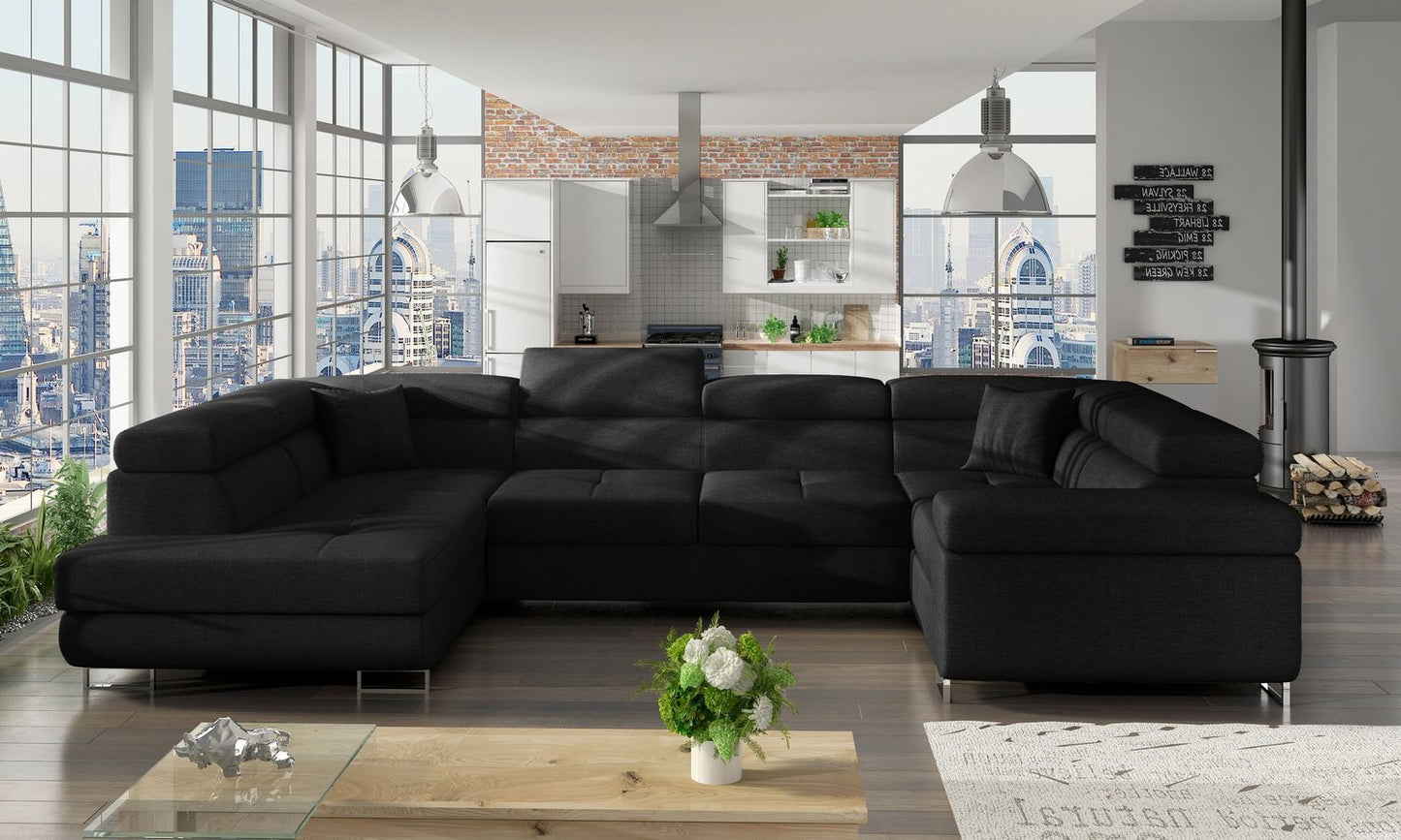 Corner Sleeper Sofa Letto 52 | size: Width: 340cm, Height: 90cm, Depth: 58cm | color: Sawana | image: 1 | variant: 1015812