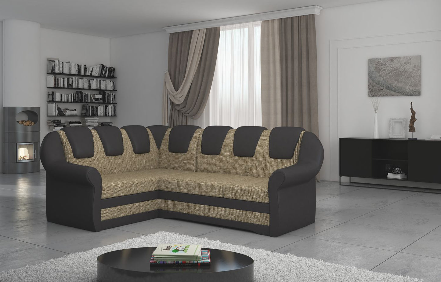 Corner Sleeper Sofa Lord II 10 | size: Width: 243cm, Height: 105cm, Depth: 55cm | color: Berlin/Soft | image: 1 | variant: 1015828