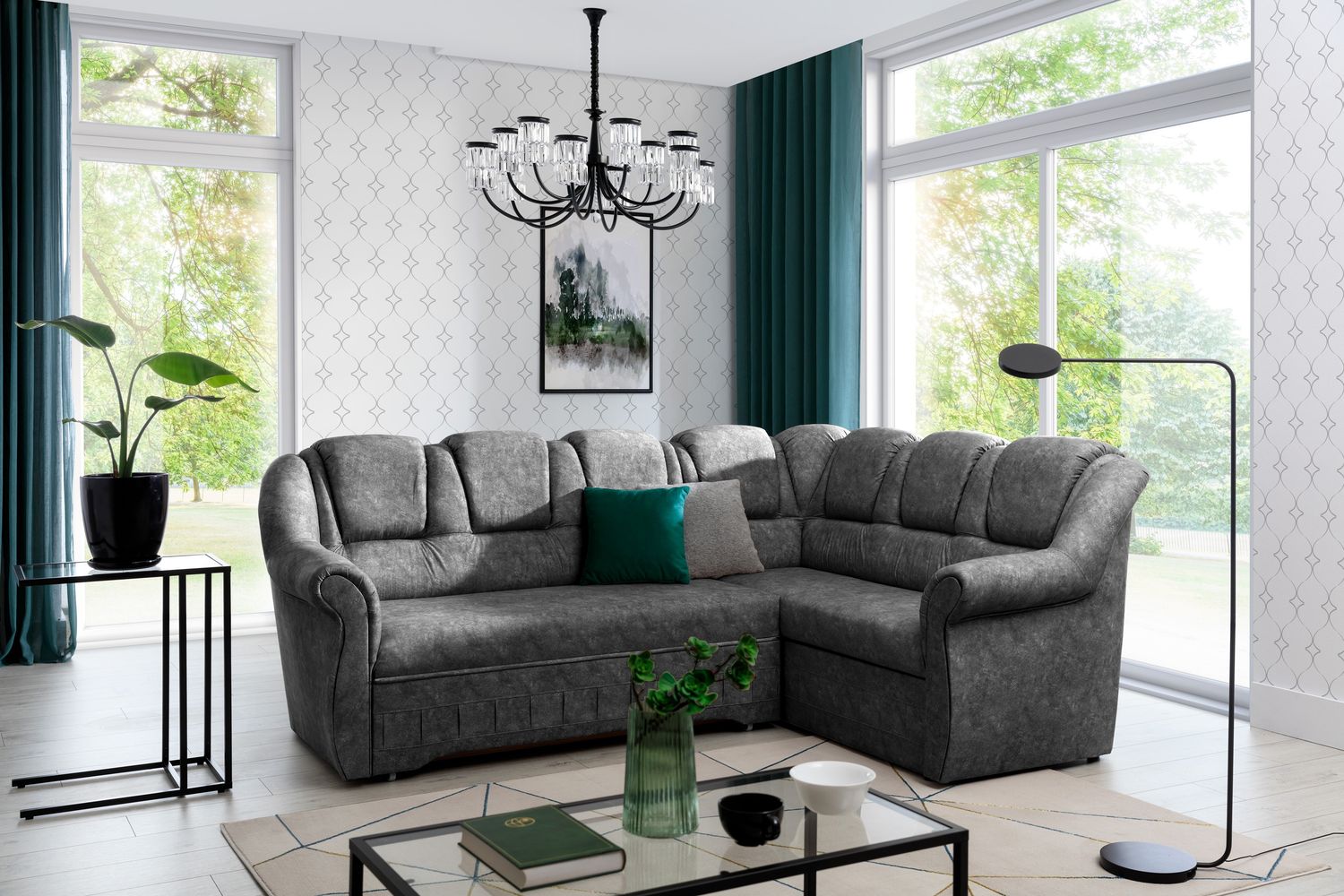 Corner Sleeper Sofa Lord II 42 | size: Width: 243cm, Height: 105cm, Depth: 190cm | color: Dora | image: 1 | variant: 1015860