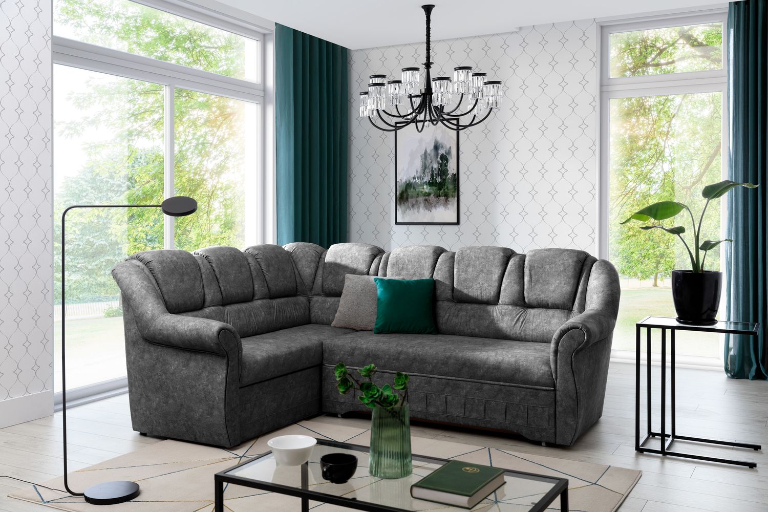 Corner Sleeper Sofa Lord II 43 | size: Width: 243cm, Height: 105cm, Depth: 190cm | color: Dora | image: 1 | variant: 1015861