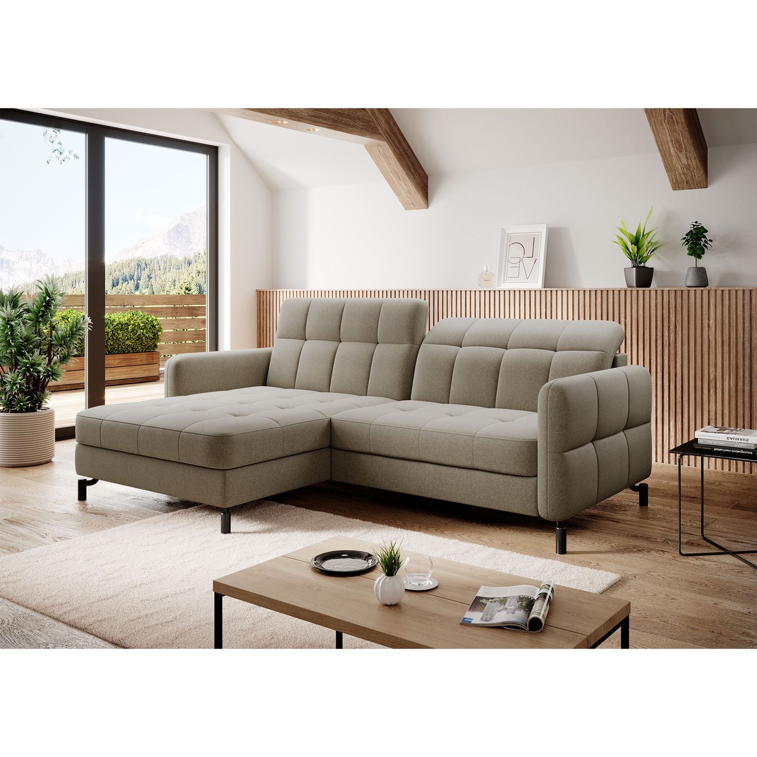 Corner Sleeper Sofa Lorelle 19 | size: Width: 225cm, Height: 105cm, Depth: 160cm | color: Inari | image: 1 | variant: 1015996
