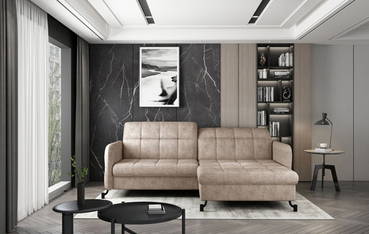 Corner Sleeper Sofa Lorelle 23 | size: Width: 225cm, Height: 105cm, Depth: 160cm | color: Dora | image: 1 | variant: 1016000