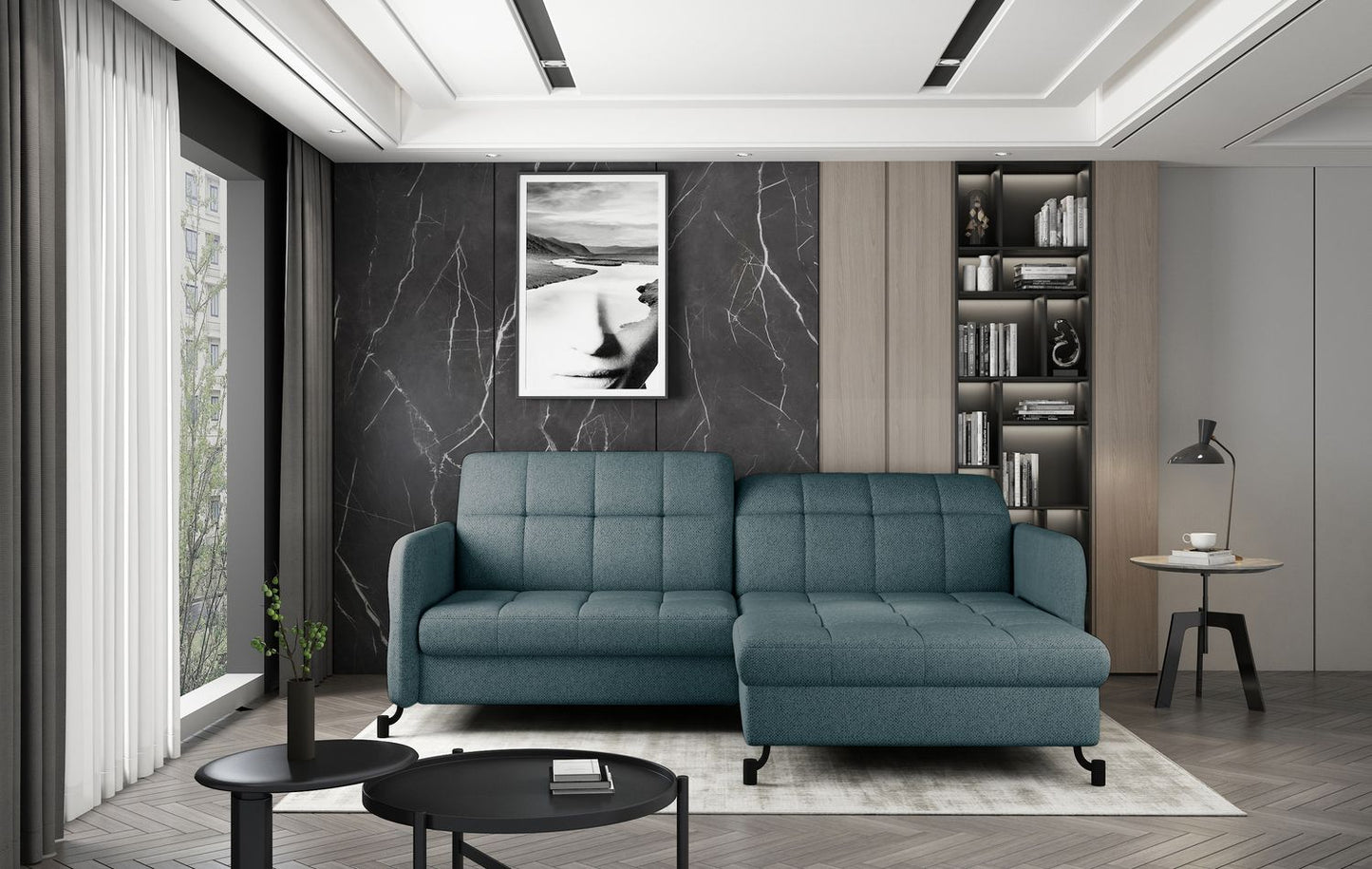 Corner Sleeper Sofa Lorelle 32 | size: Width: 225cm, Height: 105cm, Depth: 160cm | color: Grande | image: 1 | variant: 1016009