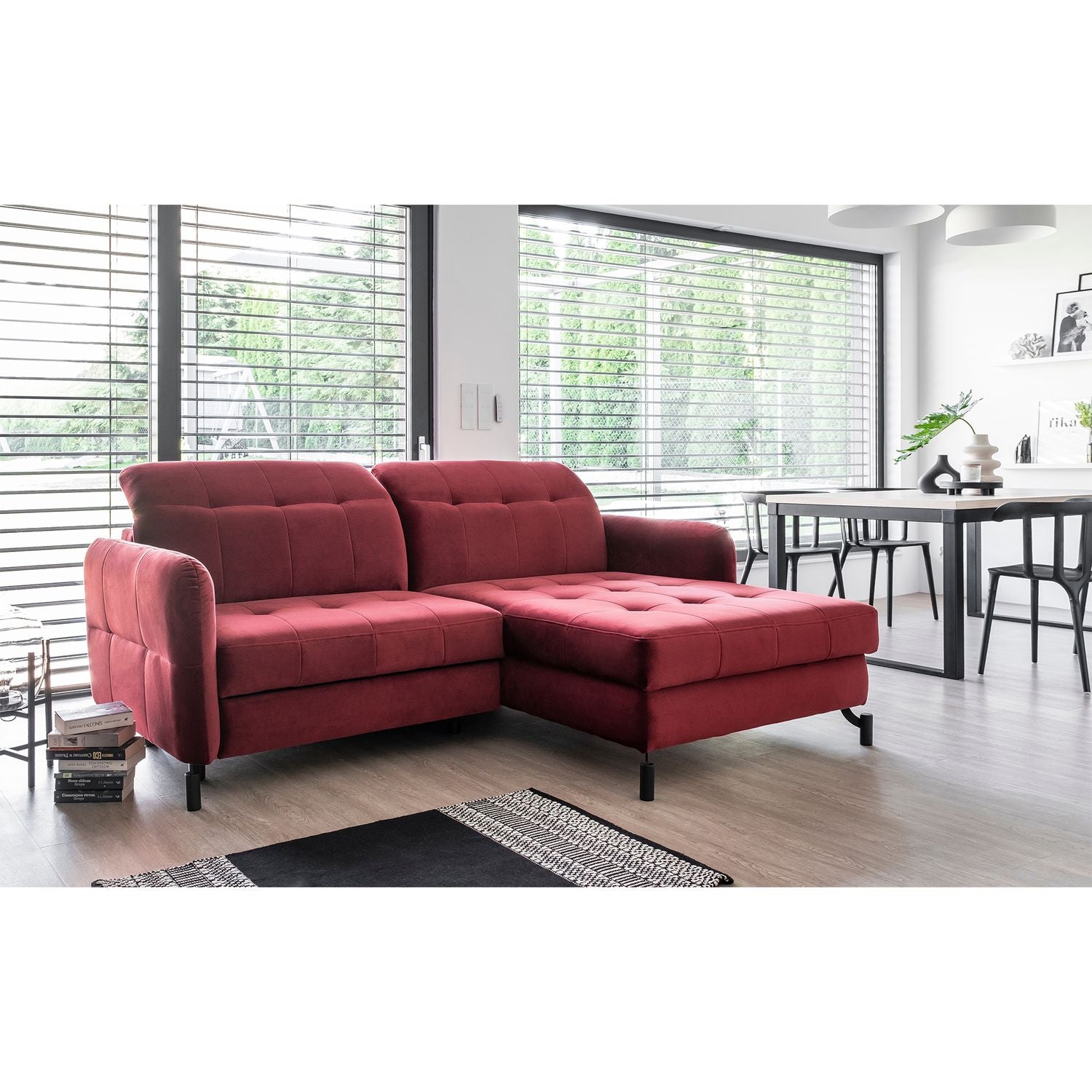 Corner Sleeper Sofa Lorelle 75 | size: Width: 225cm, Height: 105cm, Depth: 160cm | color: Rivera | image: 1 | variant: 1016052