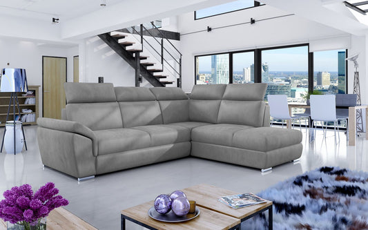 Corner Sleeper Sofa Loreto 10 | size: Width: 260cm, Height: 102cm, Depth: 60cm | color: Monolith | image: 1 | variant: 1015899