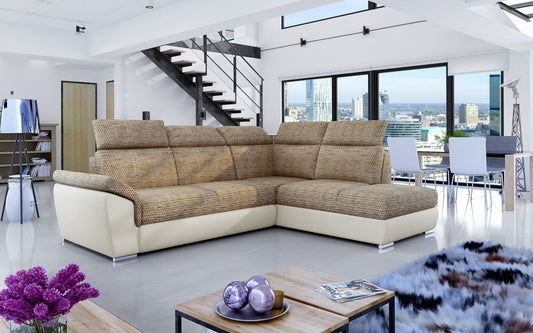 Corner Sleeper Sofa Loreto 14 | size: Width: 260cm, Height: 102cm, Depth: 60cm | color: Berlin/Soft | image: 1 | variant: 1015903