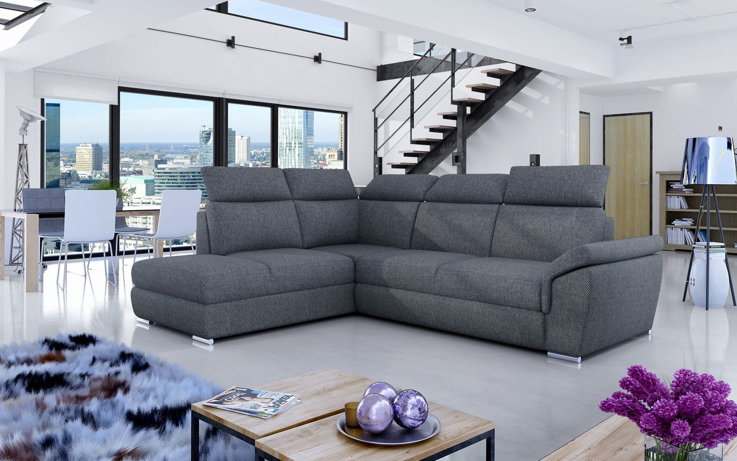 Corner Sleeper Sofa Loreto 31 | size: Width: 260cm, Height: 102cm, Depth: 60cm | color: Inari | image: 1 | variant: 1015920