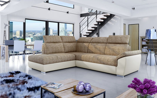 Corner Sleeper Sofa Loreto 43 | size: Width: 260cm, Height: 102cm, Depth: 60cm | color: Berlin/Soft | image: 1 | variant: 1015932