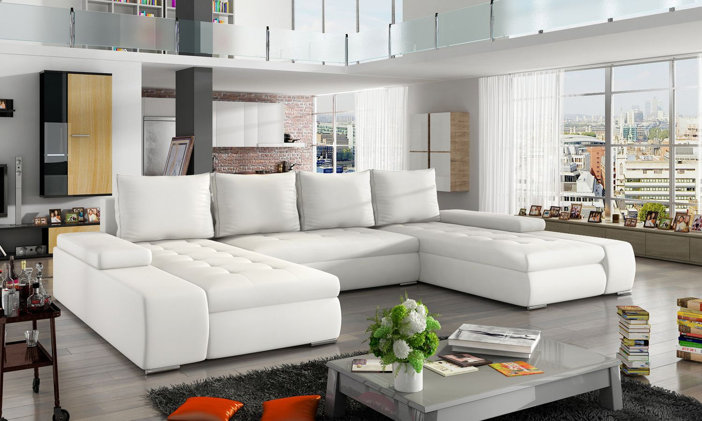 Corner Sleeper Sofa Loughborough 9 | size: Width: 363cm, Height: 88cm, Depth: 53cm | color: Soft | image: 1 | variant: 1017044