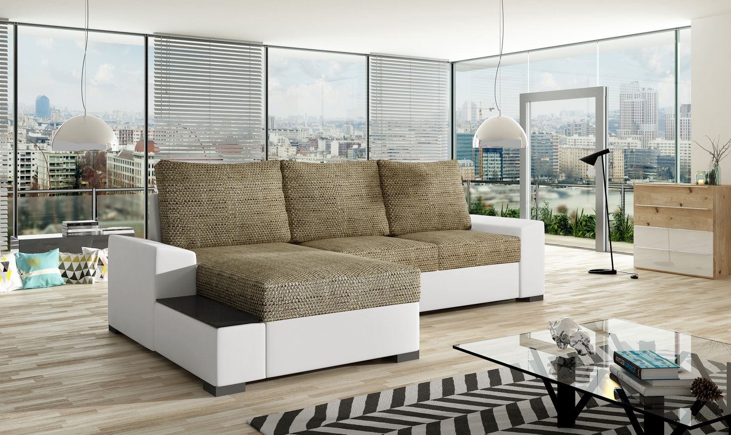 Corner Sleeper Sofa Market Harborough 10 | size: Width: 245cm, Height: 90cm, Depth: 165cm | color: Berlin/Soft | image: 1 | variant: 1017143