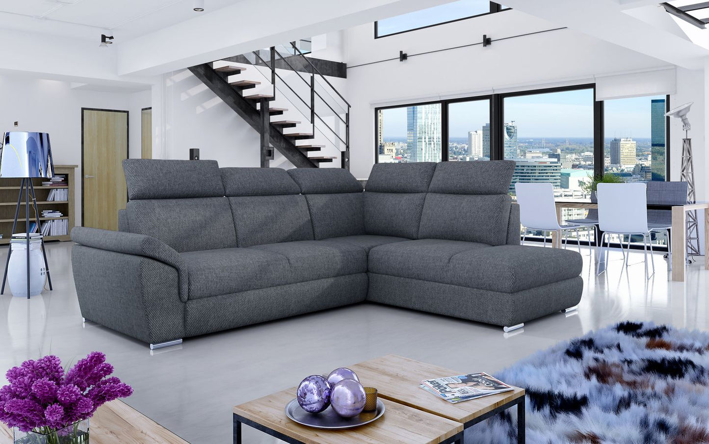 Corner Sleeper Sofa Melton Mowbray 2 | size: Width: 260cm, Height: 102cm, Depth: 210cm | color: Inari | image: 1 | variant: 1016837