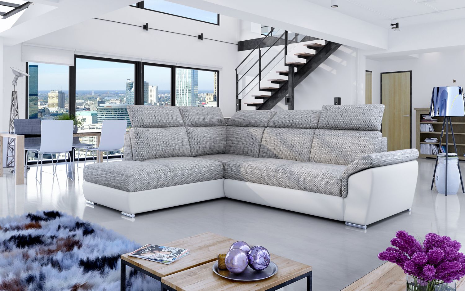 Corner Sleeper Sofa Melton Mowbray 42 | size: Width: 260cm, Height: 102cm, Depth: 60cm | color: Berlin/Soft | image: 1 | variant: 1016877