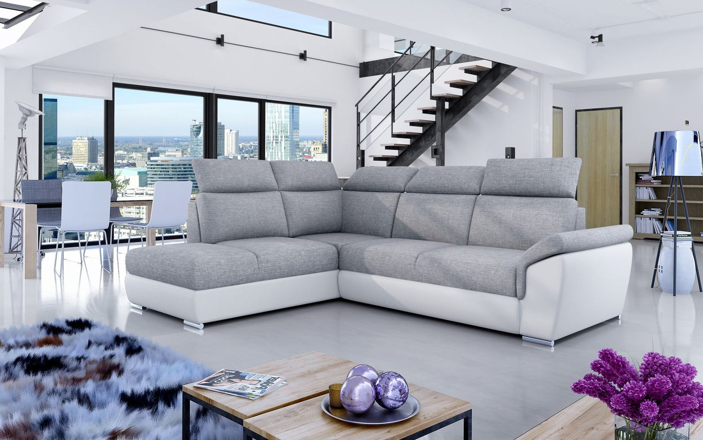 Corner Sleeper Sofa Melton Mowbray 55 | size: Width: 260cm, Height: 102cm, Depth: 60cm | color: Sawana/Soft | image: 1 | variant: 1016890