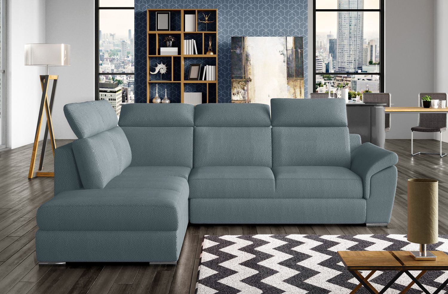 Corner Sleeper Sofa Melton Mowbray 78 | size: Width: 260cm, Height: 102cm, Depth: 60cm | color: Solar | image: 1 | variant: 1016913