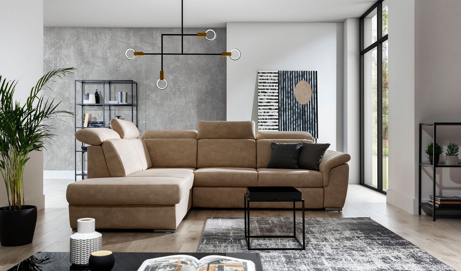 Corner Sleeper Sofa Melton Mowbray 81 | size: Width: 260cm, Height: 102cm, Depth: 60cm | color: Dora | image: 1 | variant: 1016916