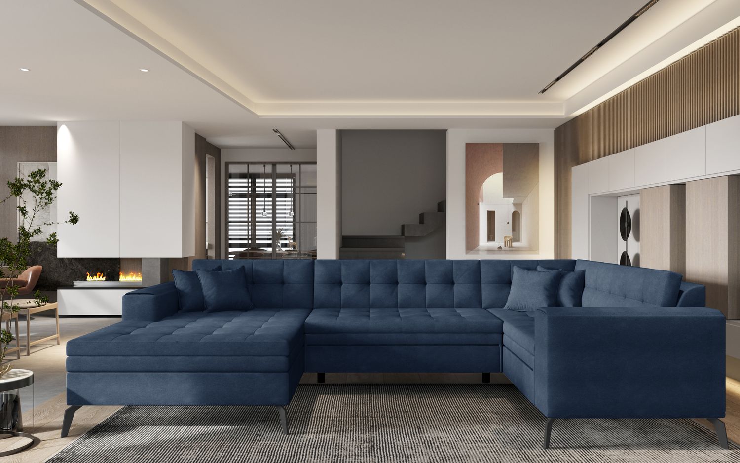 Corner Sleeper Sofa Montez 15 | size: Width: 340cm, Height: 93cm, Depth: 180cm | color: Poco | image: 1 | variant: 1014914