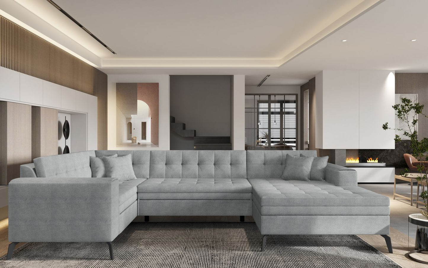Corner Sleeper Sofa Montez 18 | size: Width: 340cm, Height: 93cm, Depth: 180cm | color: Gojo | image: 1 | variant: 1014917