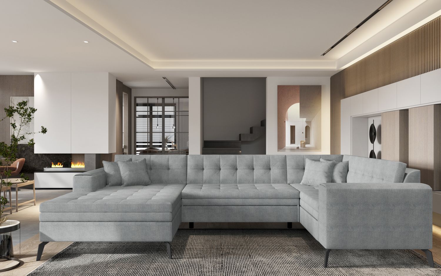 Corner Sleeper Sofa Montez 2 | size: Width: 340cm, Height: 93cm, Depth: 180cm | color: Gojo | image: 1 | variant: 1014901