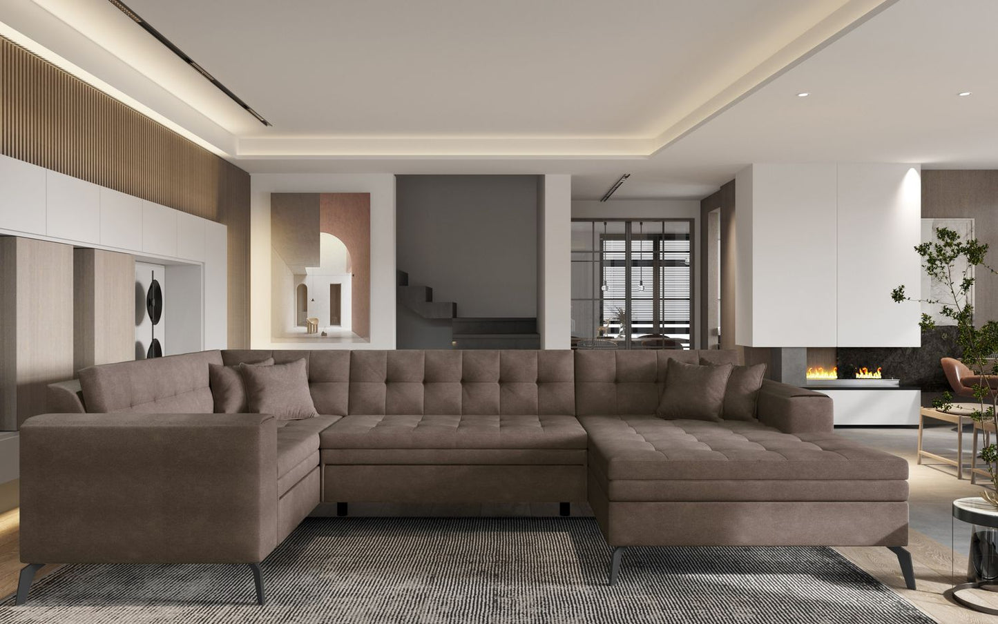 Corner Sleeper Sofa Montez 25 | size: Width: 340cm, Height: 93cm, Depth: 180cm | color: Poco | image: 1 | variant: 1014924