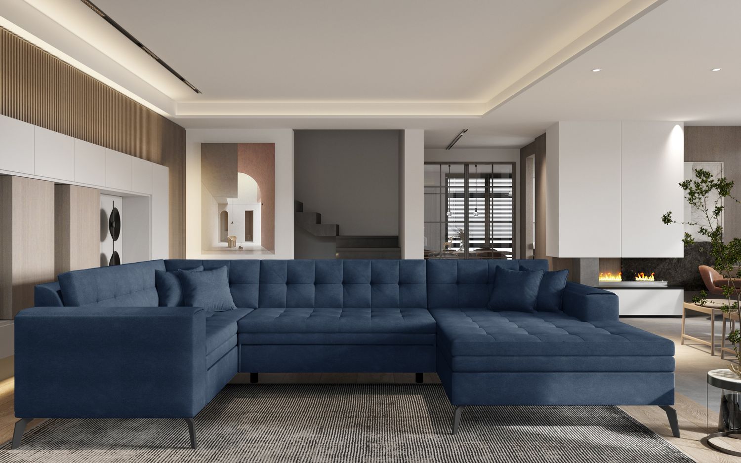 Corner Sleeper Sofa Montez 31 | size: Width: 340cm, Height: 93cm, Depth: 180cm | color: Poco | image: 1 | variant: 1014930