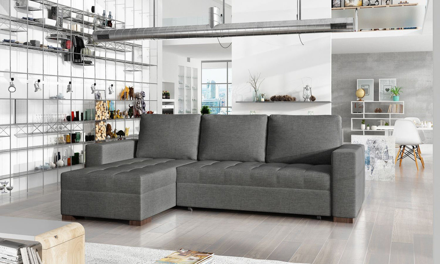 Corner Sleeper Sofa Newark 12 | size: Width: 237cm, Height: 90cm, Depth: 57cm | color: Sawana | image: 1 | variant: 1016171