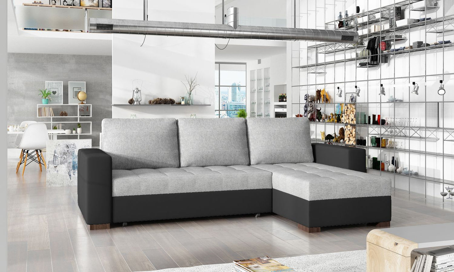 Corner Sleeper Sofa Newark 24 | size: Width: 237cm, Height: 90cm, Depth: 57cm | color: Sawana/Soft | image: 1 | variant: 1016183