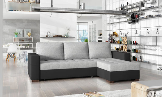 Corner Sleeper Sofa Newark 24 | size: Width: 237cm, Height: 90cm, Depth: 57cm | color: Sawana/Soft | image: 1 | variant: 1016183