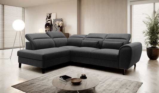Corner Sleeper Sofa Noble 19 | size: Width: 255cm, Height: 100cm, Depth: 201cm | color: Flores | image: 1 | variant: 1015070