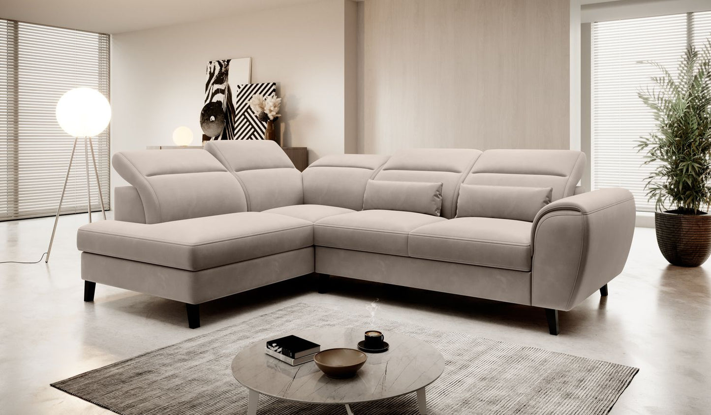 Corner Sleeper Sofa Noble 21 | size: Width: 255cm, Height: 100cm, Depth: 201cm | color: Sola | image: 1 | variant: 1015072