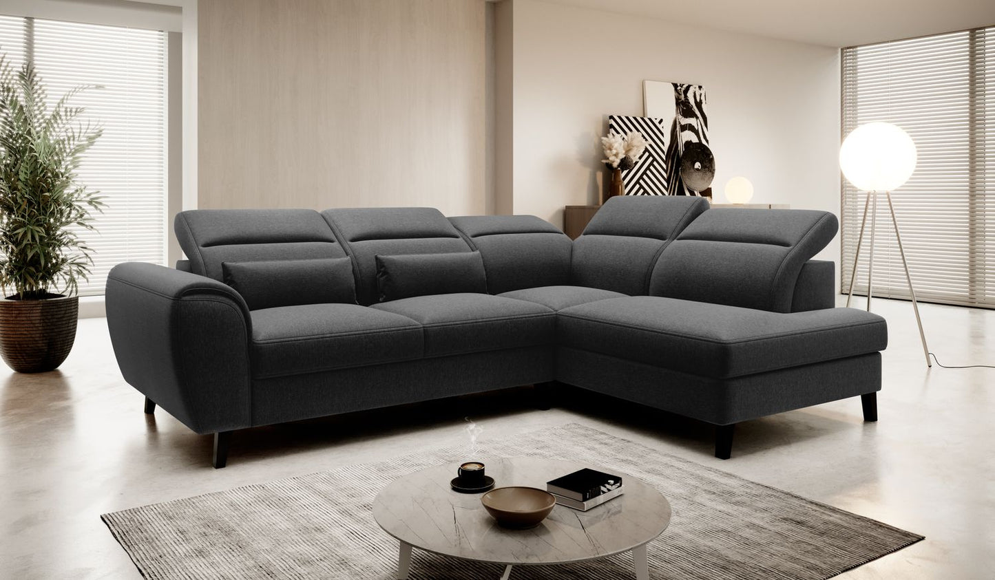Corner Sleeper Sofa Noble 62 | size: Width: 255cm, Height: 100cm, Depth: 201cm | color: Flores | image: 1 | variant: 1015113