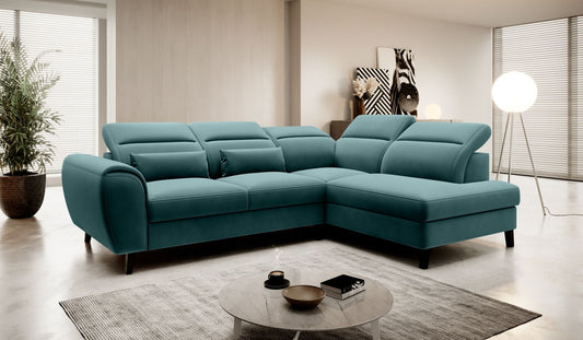 Corner Sleeper Sofa Noble 77 | size: Width: 255cm, Height: 100cm, Depth: 201cm | color: Velvetmat | image: 1 | variant: 1015128