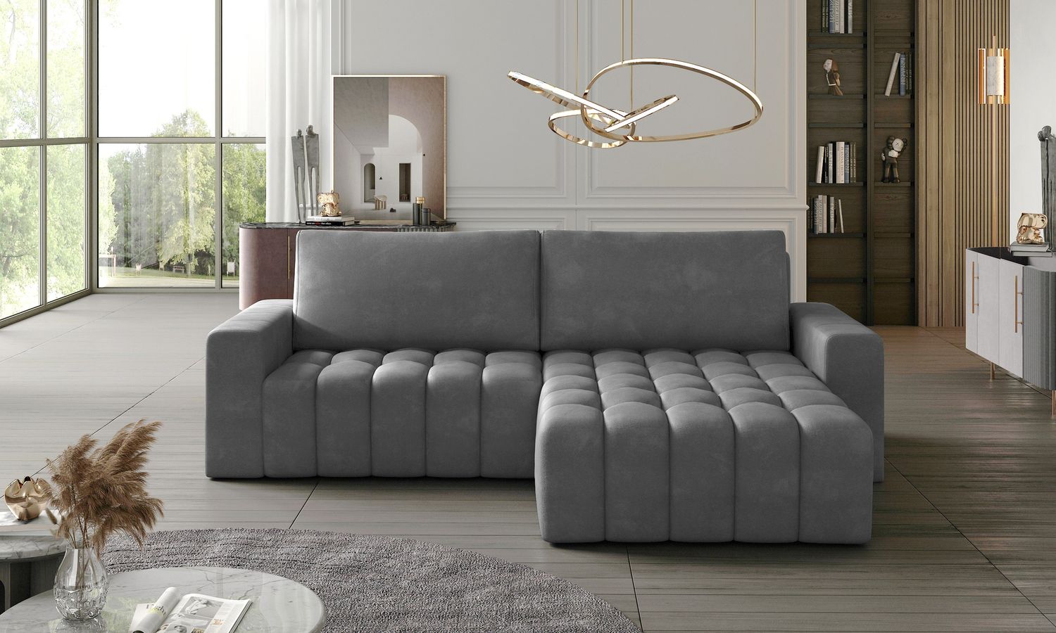 Corner Sleeper Sofa Norwich 25 | size: Width: 250cm, Height: 92cm, Depth: 175cm | color: Paros | image: 1 | variant: 1015164