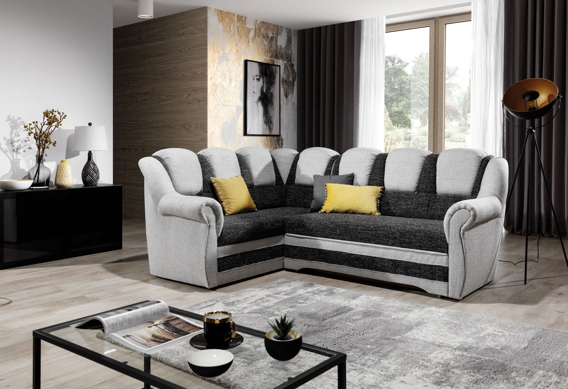 Corner Sleeper Sofa Oakham 13 | size: Width: 243cm, Height: 105cm, Depth: 190cm | color: Berlin | image: 1 | variant: 1016777