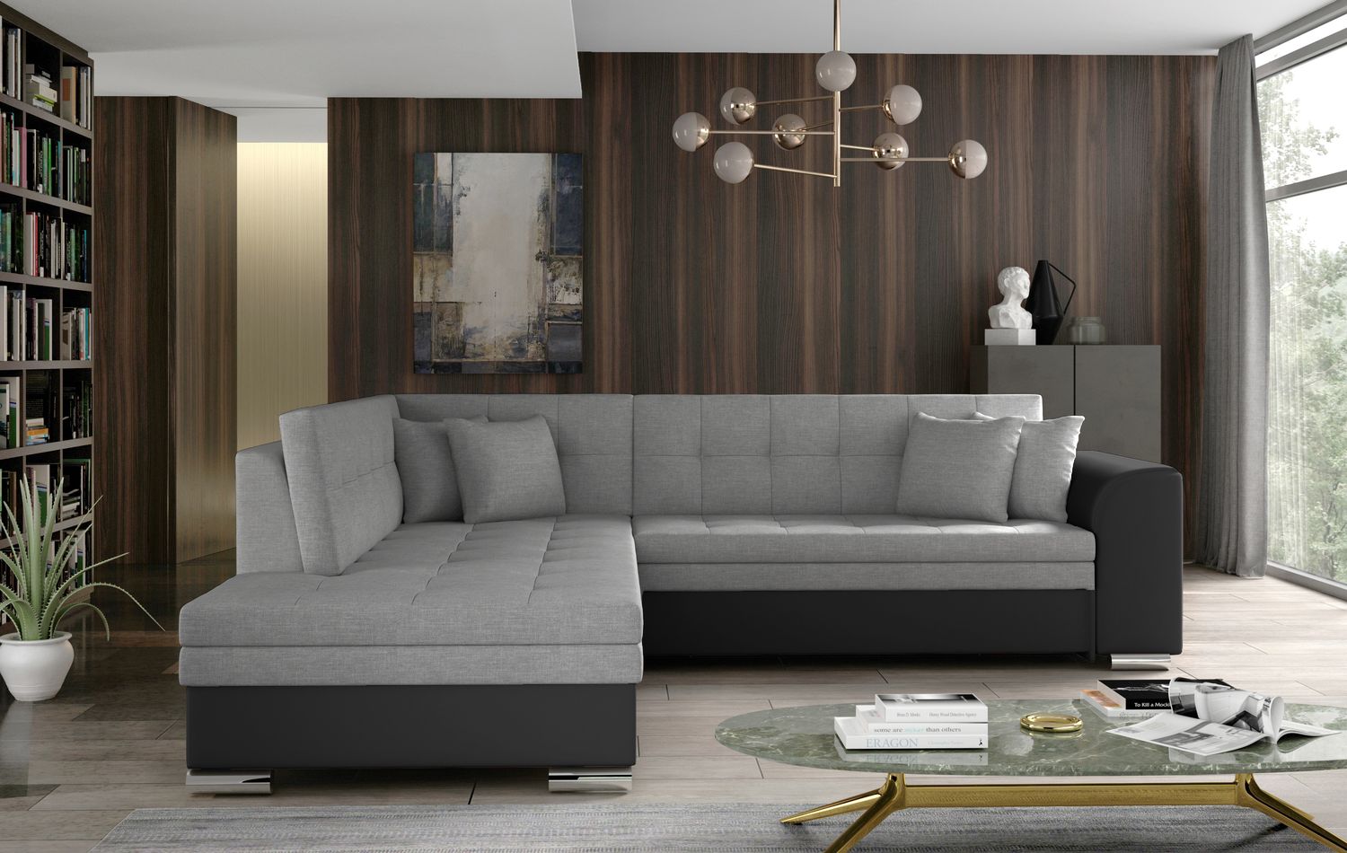 Corner Sleeper Sofa Pieretta 2 | size: Width: 260cm, Height: 80cm, Depth: 58cm | color: Sawana/Soft | image: 1 | variant: 1016286