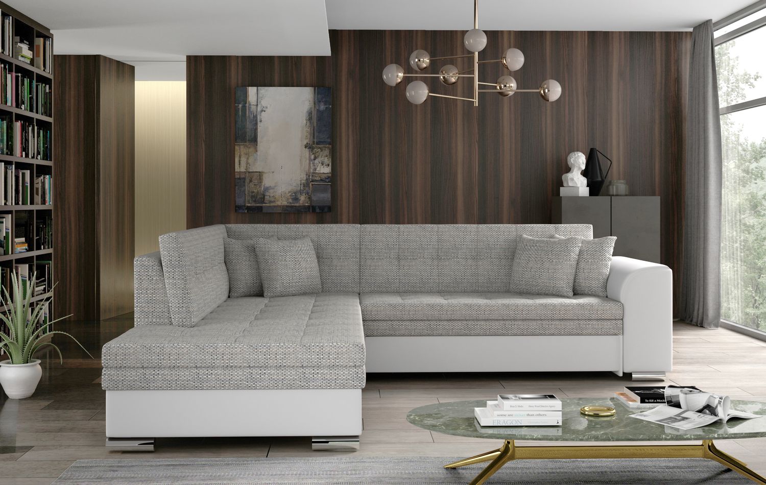 Corner Sleeper Sofa Pieretta 28 | size: Width: 260cm, Height: 80cm, Depth: 58cm | color: Berlin/Soft | image: 1 | variant: 1016312