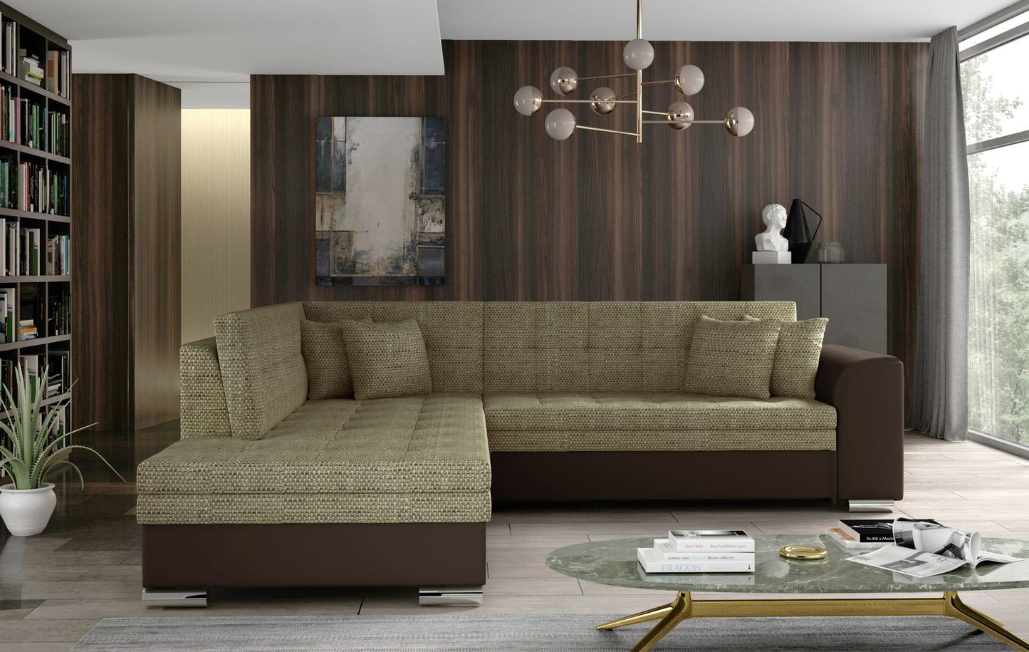 Corner Sleeper Sofa Pieretta 31 | size: Width: 260cm, Height: 80cm, Depth: 58cm | color: Berlin/Soft | image: 1 | variant: 1016315
