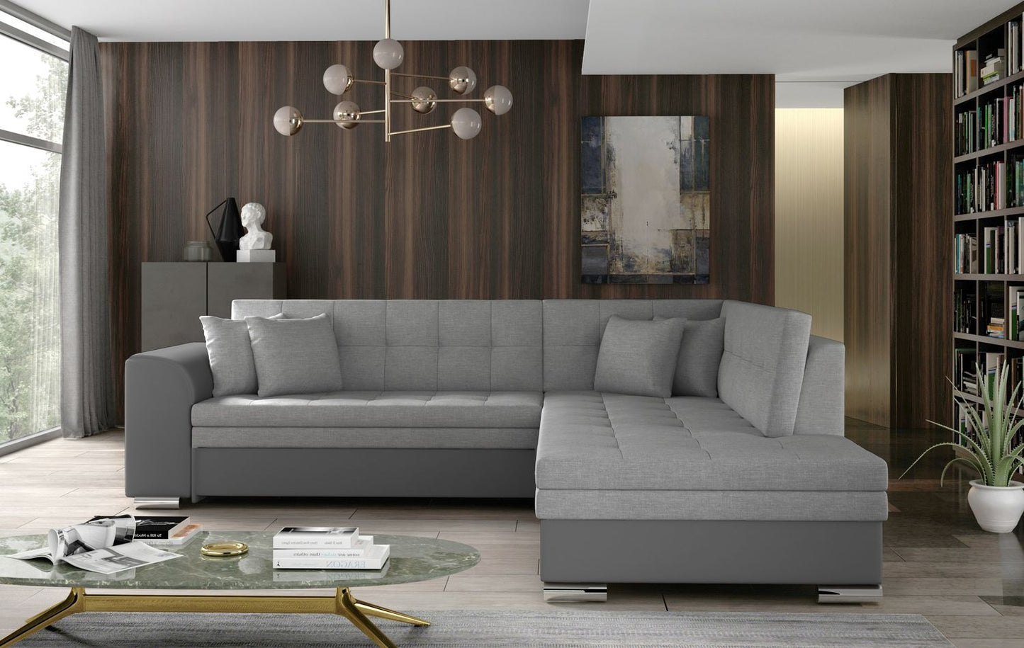Corner Sleeper Sofa Pieretta 38 | size: Width: 260cm, Height: 80cm, Depth: 58cm | color: Sawana/Soft | image: 1 | variant: 1016322