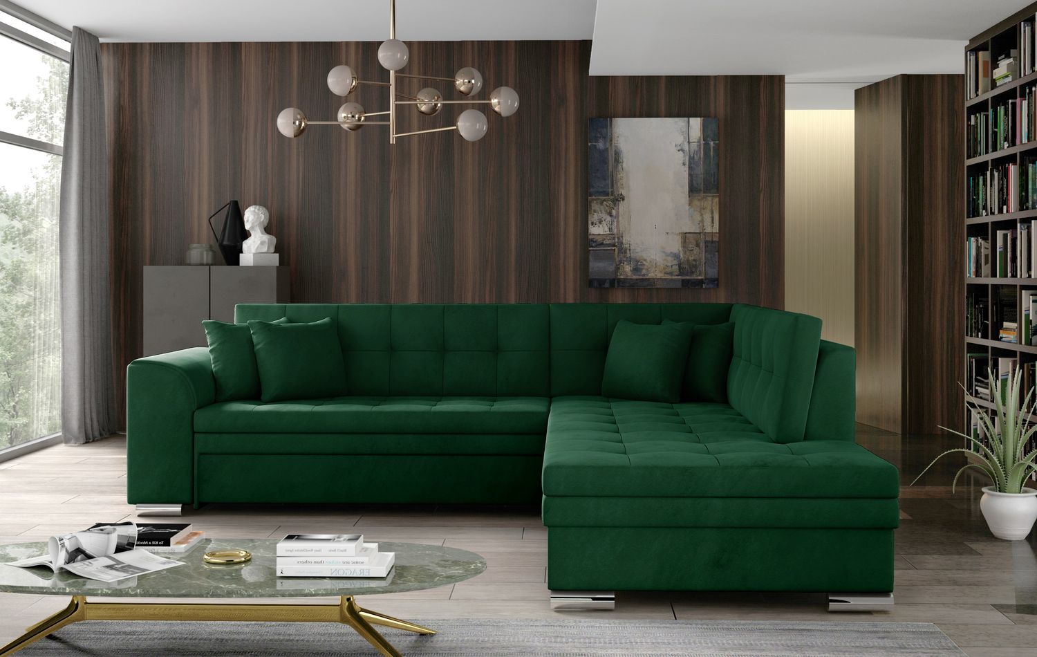Corner Sleeper Sofa Pieretta 41 | size: Width: 260cm, Height: 80cm, Depth: 58cm | color: Kronos | image: 1 | variant: 1016325