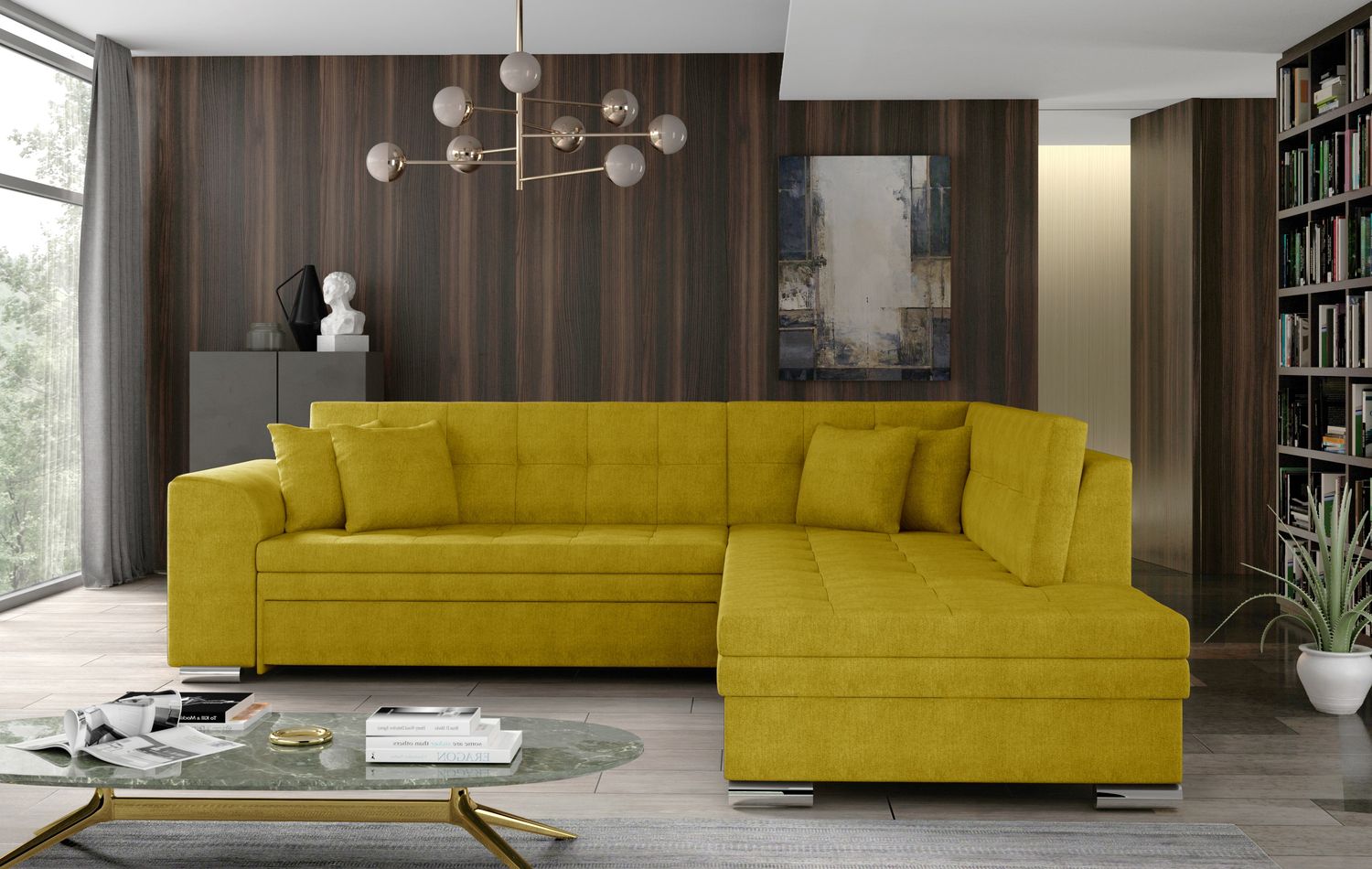 Corner Sleeper Sofa Pieretta 45 | size: Width: 260cm, Height: 80cm, Depth: 58cm | color: Omega | image: 1 | variant: 1016329