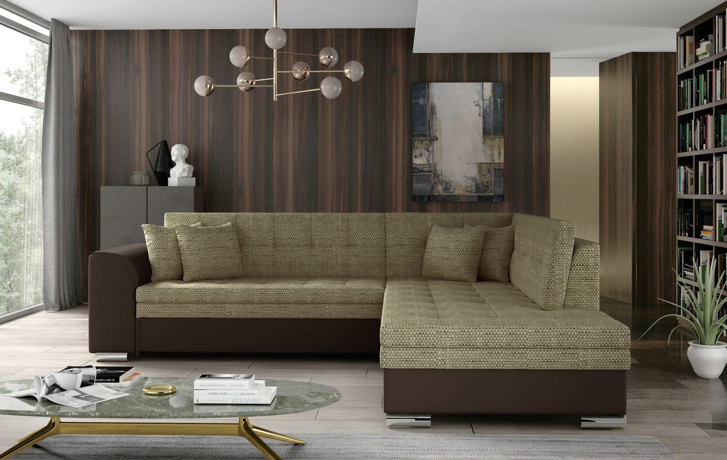 Corner Sleeper Sofa Pieretta 50 | size: Width: 260cm, Height: 80cm, Depth: 58cm | color: Berlin/Soft | image: 1 | variant: 1016334
