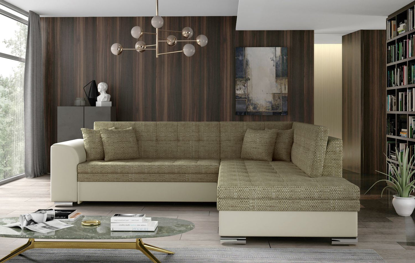 Corner Sleeper Sofa Pieretta 51 | size: Width: 260cm, Height: 80cm, Depth: 58cm | color: Berlin/Soft | image: 1 | variant: 1016335