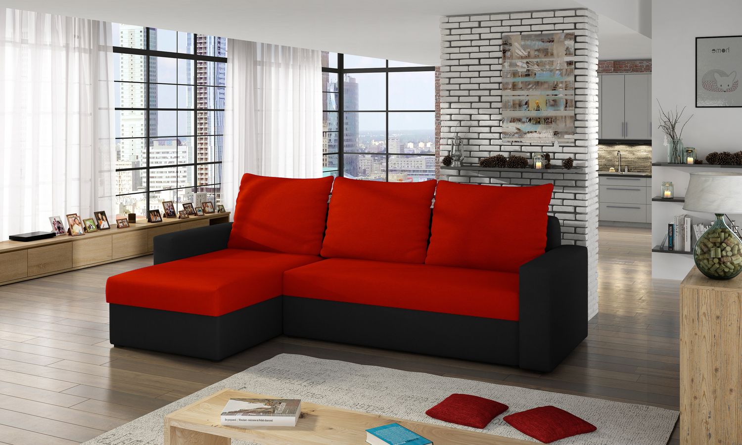 Corner Sleeper Sofa Pitlochry 1 | size: Width: 237cm, Height: 90cm, Depth: 58cm | color: Alova | image: 1 | variant: 1016812