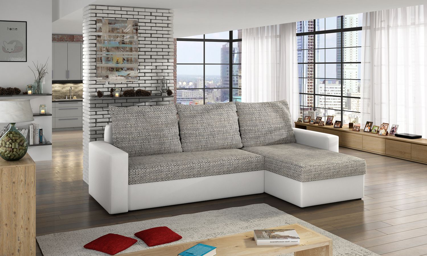 Corner Sleeper Sofa Pitlochry 17 | size: Width: 237cm, Height: 90cm, Depth: 57cm | color: Berlin/Soft | image: 1 | variant: 1016828