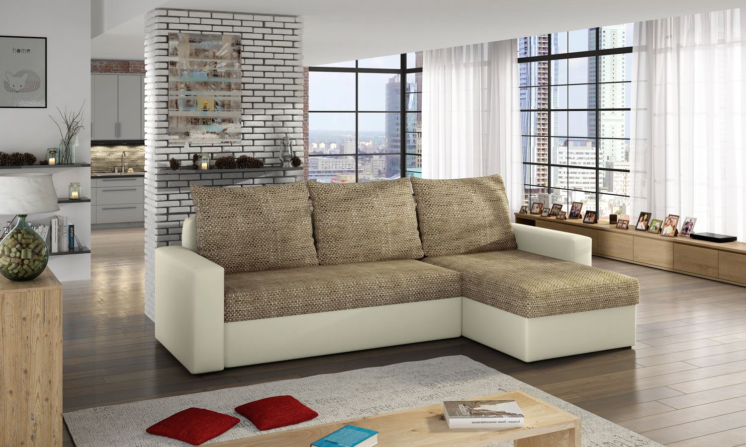 Corner Sleeper Sofa Pitlochry 18 | size: Width: 237cm, Height: 90cm, Depth: 57cm | color: Berlin/Soft | image: 1 | variant: 1016829