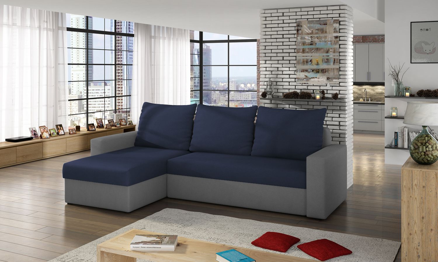 Corner Sleeper Sofa Pitlochry 5 | size: Width: 237cm, Height: 90cm, Depth: 57cm | color: Alova | image: 1 | variant: 1016816